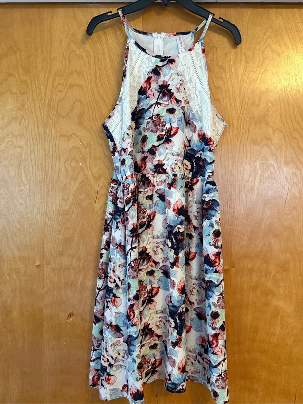 Floral Halter Midi Dress in Multicolor